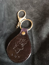 Load image into Gallery viewer, Lux Leathercraft Tear drop Keyring/Key Fob
