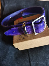 Load image into Gallery viewer, Tooled Purple BDSM Day Collar/Choker
