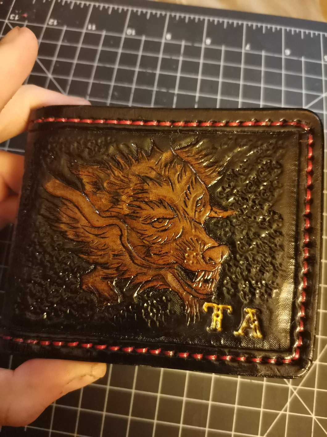 Custom carved wallet